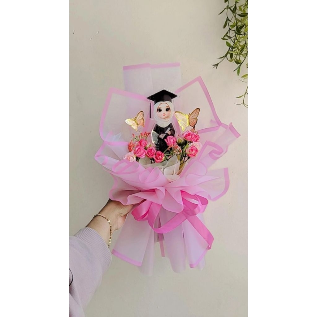 BUKET WISUDA TOPPER AKRILIK WISUDA LUCU MURAH