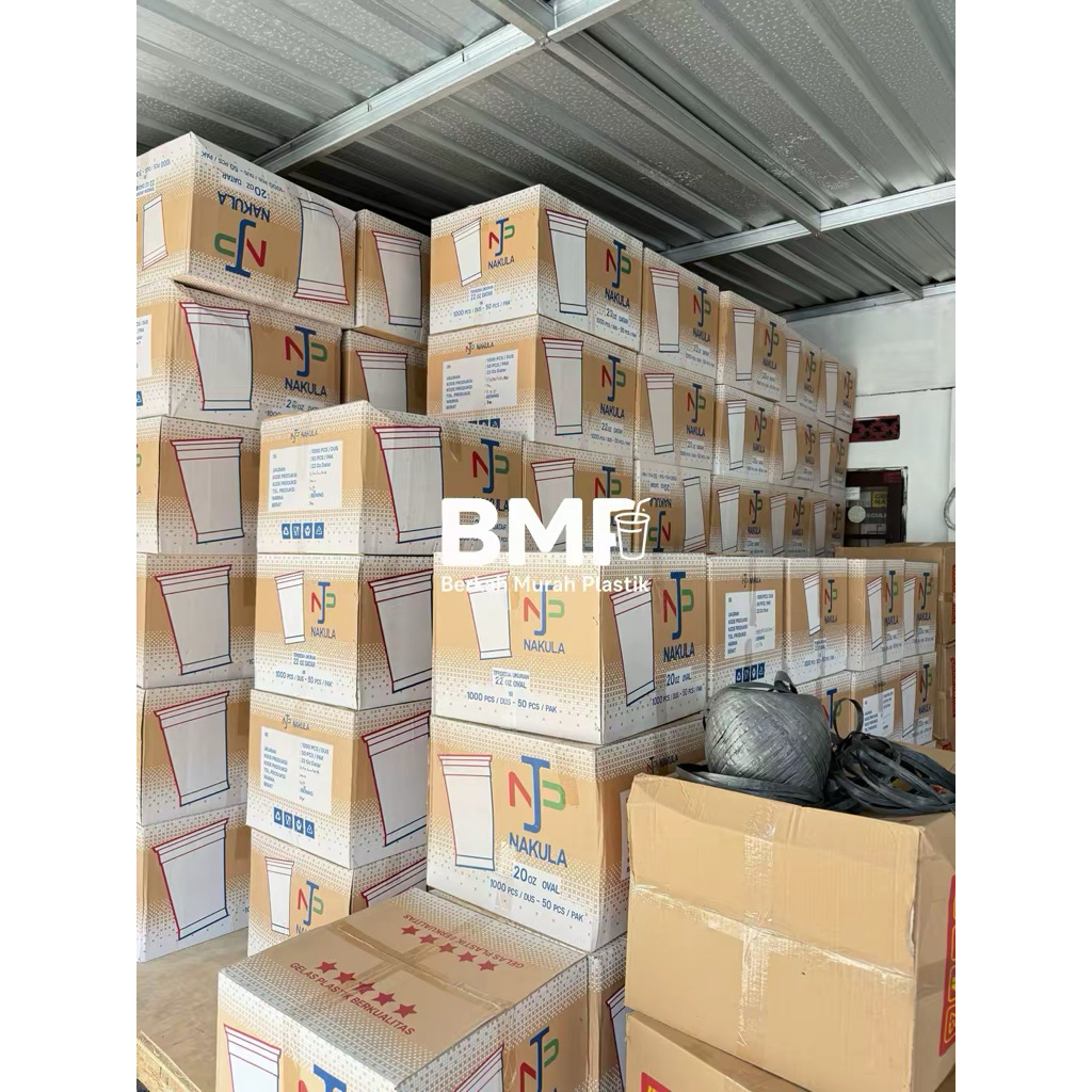 [LANGSUNG PABRIK] 1000 PCS Gelas Plastik OVAL 22 oz 7g dan 8g Mitraku/Didis & Nakula – Bening, Tebal
