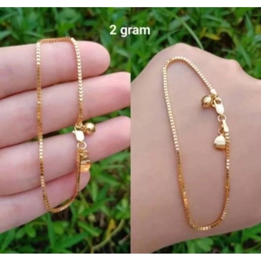 Gelang Titanium Viral Rantai Itali ANTI LUNTUR