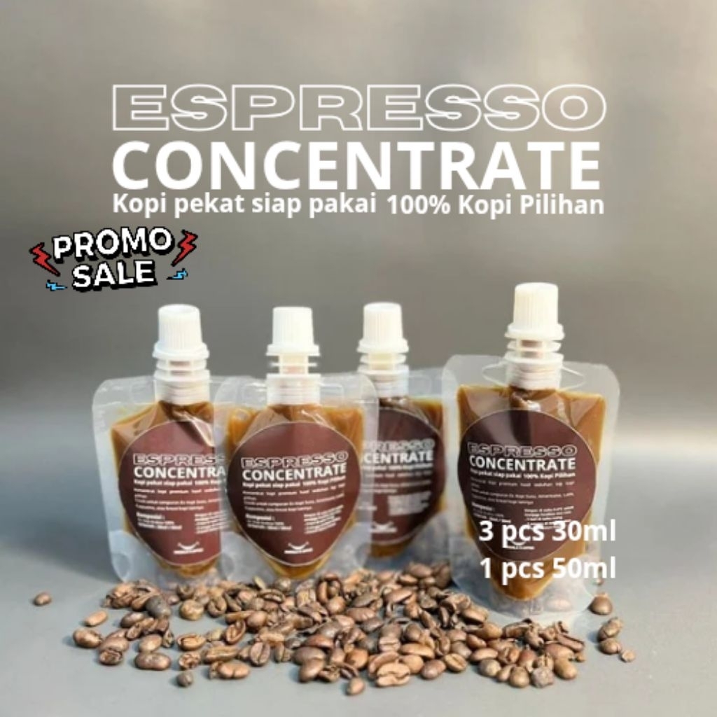 

Bundling 3 pcs 30ml + 1 pcs 50ml Espresso Concentrate Kopi Pouch Sachet