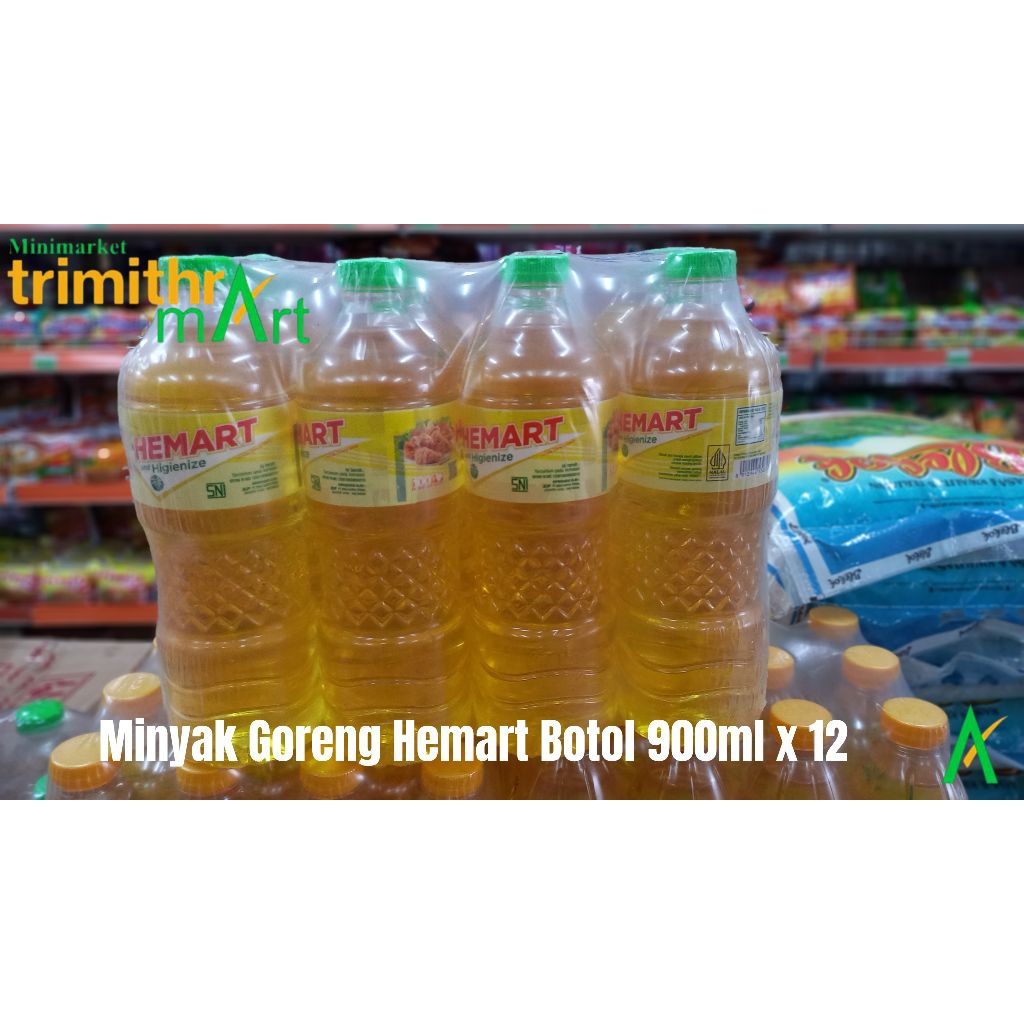 MINYAK GORENG HEMART @900 ML X 12 BOTOL
