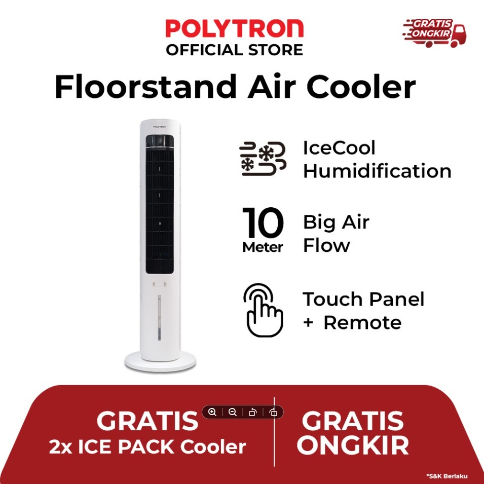 Air Cooler Polytron PCA 200D - Kipas Angin Dingin dan Panas dengan Kapasitas Air 3L