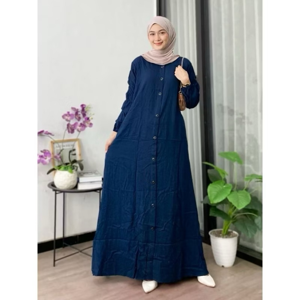 GAMIS WANITA POLOS  FULL KANCING MATT TWILL ORI PREMIUM BEST SELLER TWILL ORI | GAMIS TWILL ORI | GA