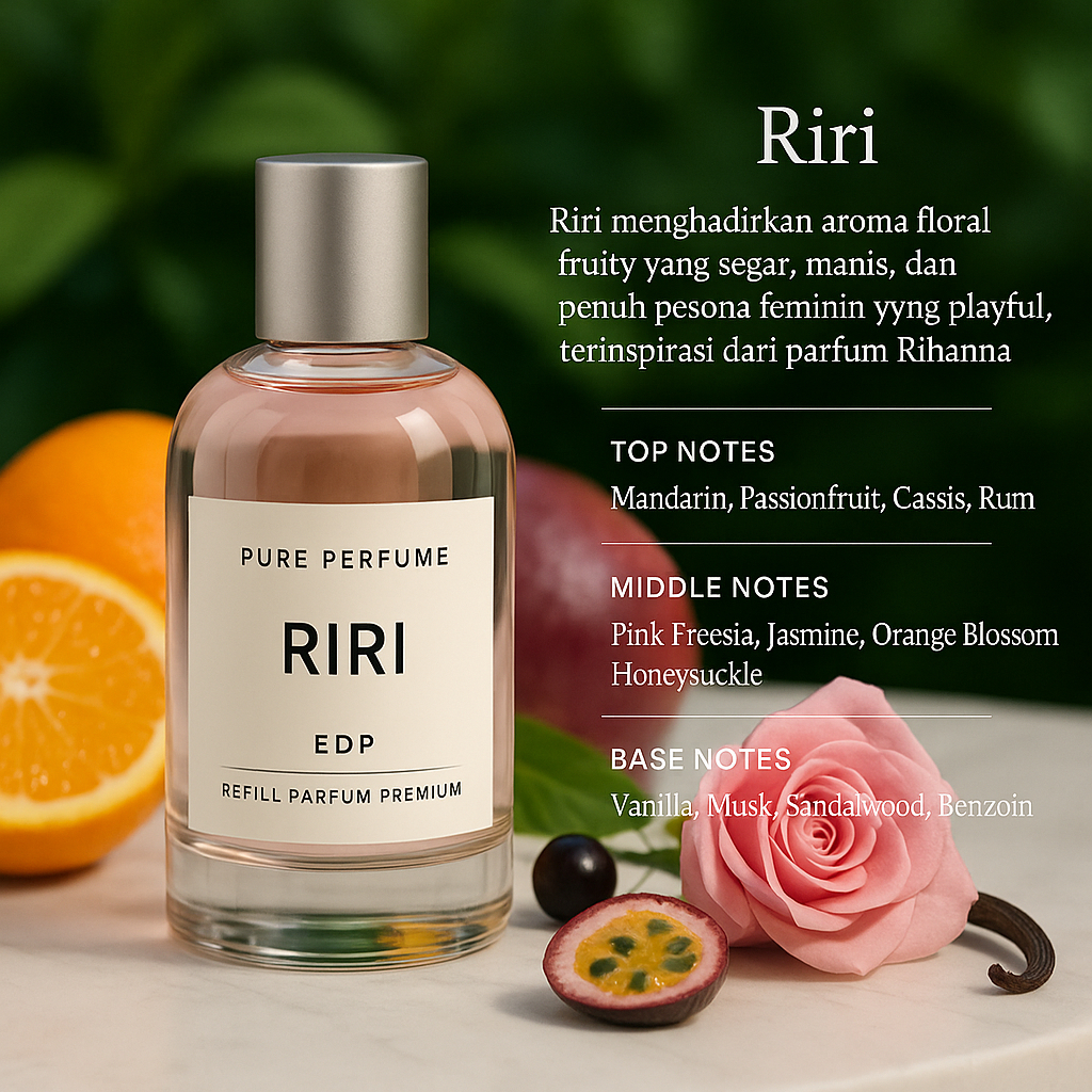 RIRI BY PURE PERFUME | REFILL PARFUM PREMIUM WANITA TAHAN LAMA