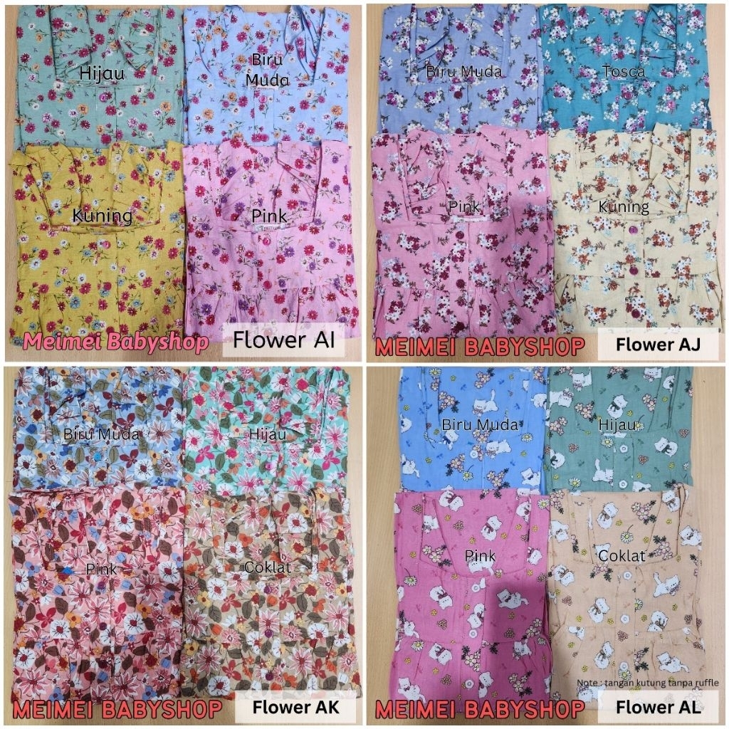 Daster Katun Geber Pretty Girl / Daster Busui Bumil / Baju Tidur Wanita / Daster Jumbo