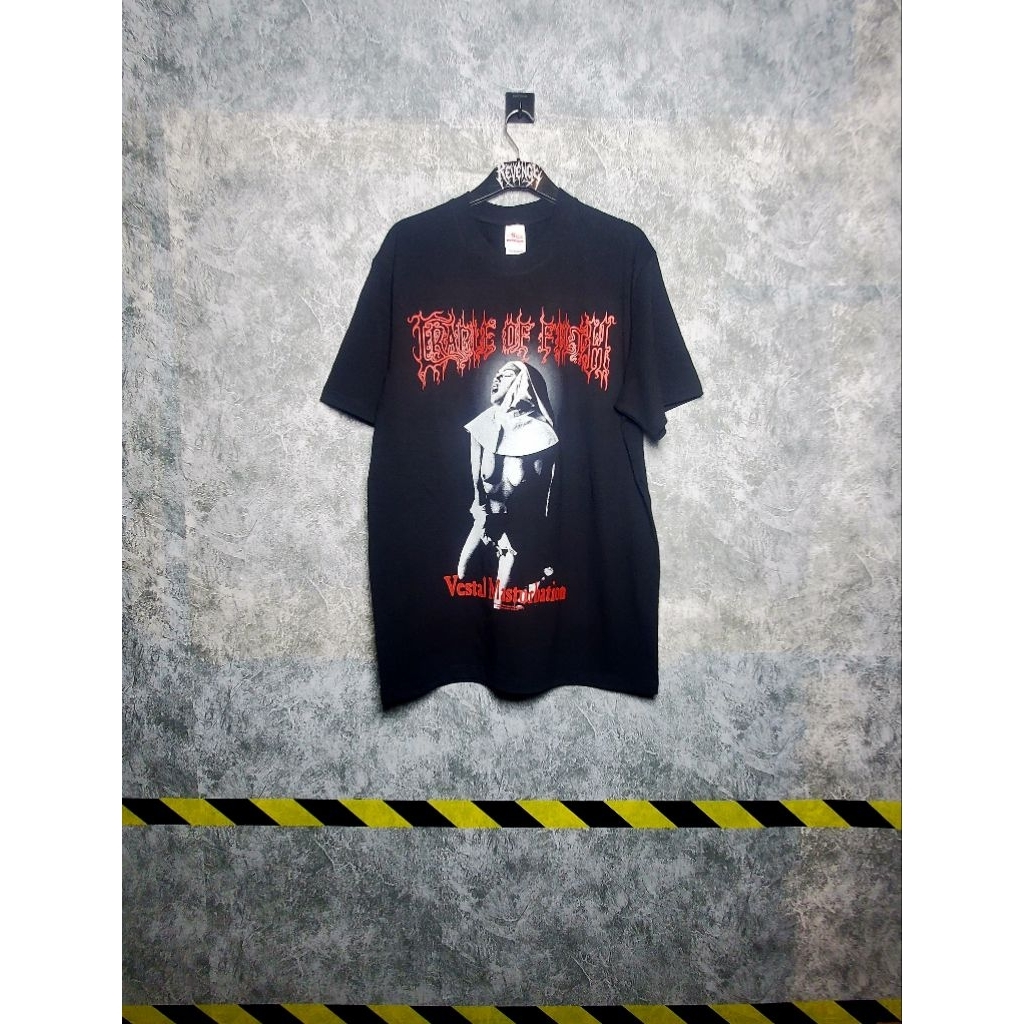 kaos band musik bootleg vintage cradle of filth vestal jesus