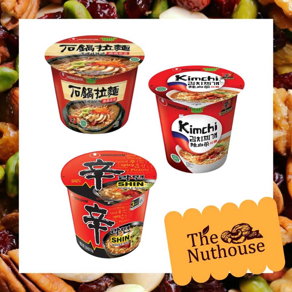 NONGSHIM SHIN RAMYUN MIE KOREA CUP 70GR / BOWL 117GR - SPICY MUSHROOM / KIMCHI / CLAYPOT [HALAL]