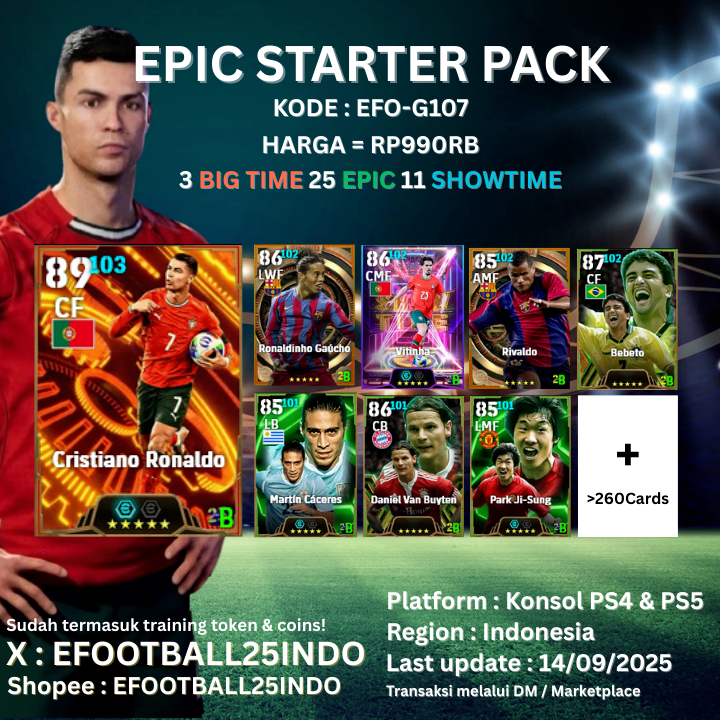 GrahaGamingID GGID-G107 Starter Pack Akun eFootball Konsol PS4 PS5