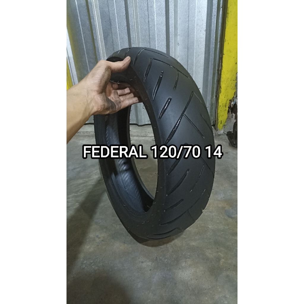 BAN MATIC FEDERAL 120/70 14. BAN SECOND UKIRAN. TUBELESS. TAMBALAN 1