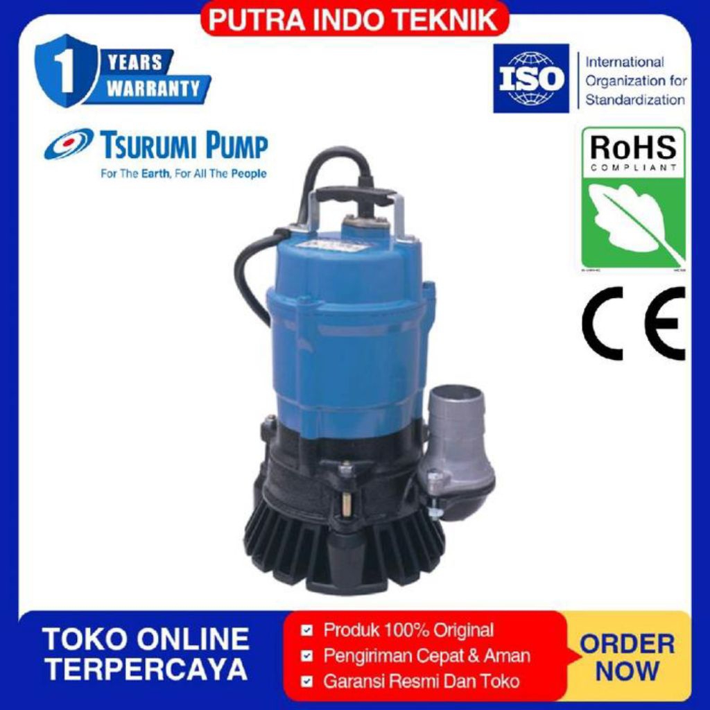 Pompa Celup Air Kotor Tsurumi HS2.4S Pompa Celup Air Kotor Limbah 2 Inch