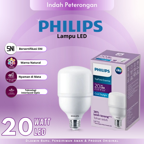 LAMPU PHILIPS 20Watt CAHAYA PUTIH/LED PHILIPS/LAMPU LED