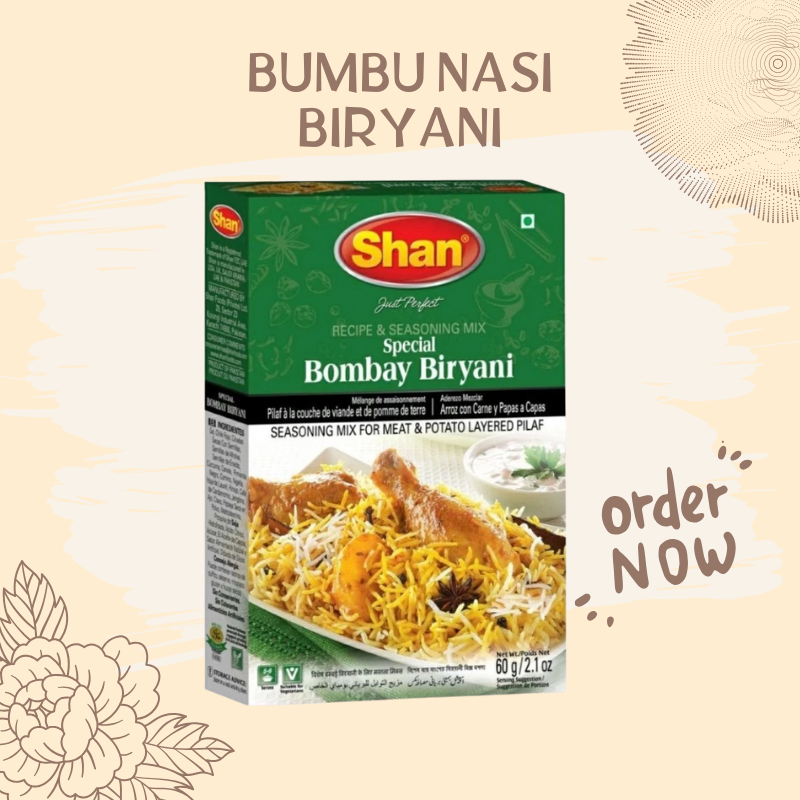 

Shan Special Bombay Biryani - Bumbu Nasi Biryani Instan 60g