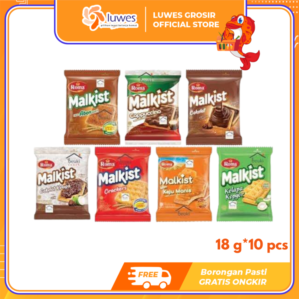 

[GROSIR] 1 PACK ISI 10 PCS Roma Malkist All Var Snack Lezat Dan Praktis