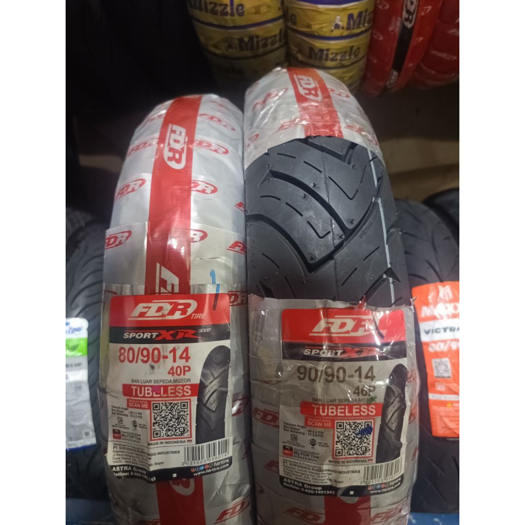PAKET BAN FDR 80/90-14 SPORT XR EVO BAN FDR 90/90-14 SPORT XR EVO TUBELESS