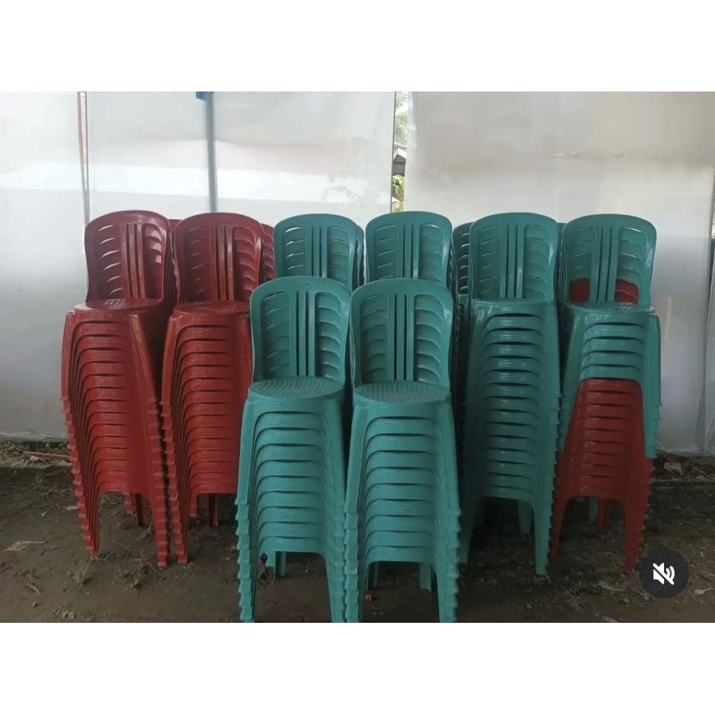 kursi plastik dekor preloved second napoli paket 100 pcs