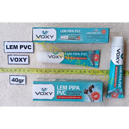 VOXY Lem PVC Tube Voxy 40gr dengan Kualiti Tinggi Lem Pipa & Fitting Super Kuat dari Voxy