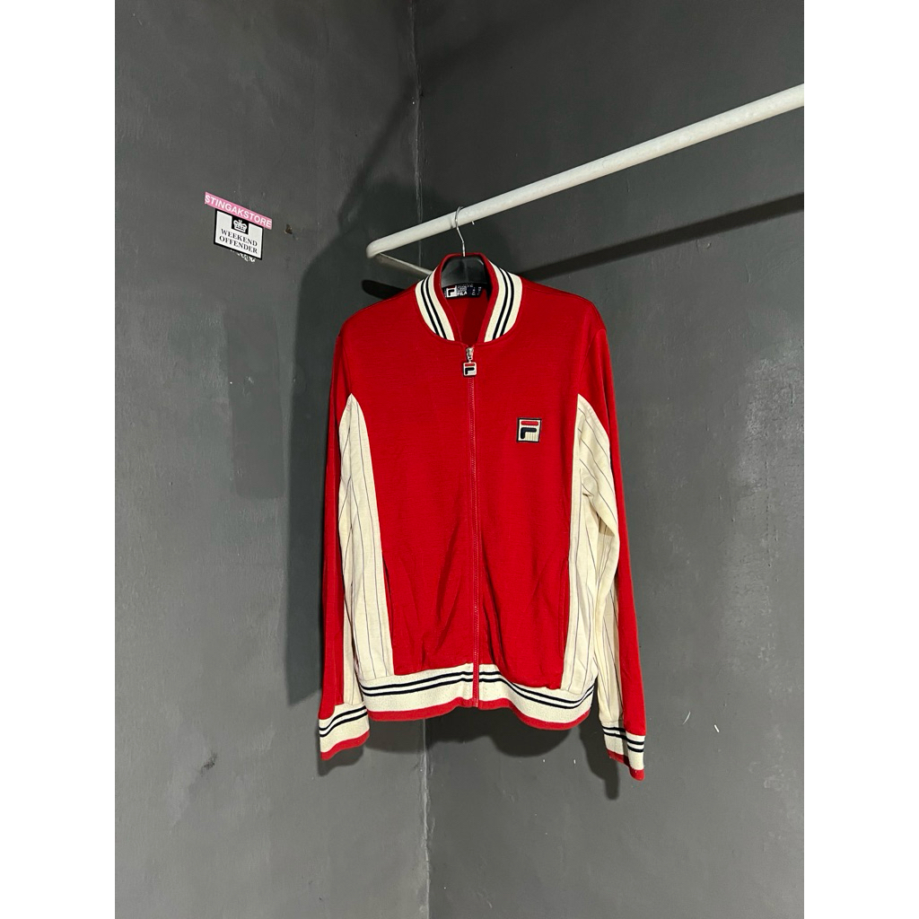 Tracktop Fila Settanta Red Big Logo Vintage 80s (born in italy)