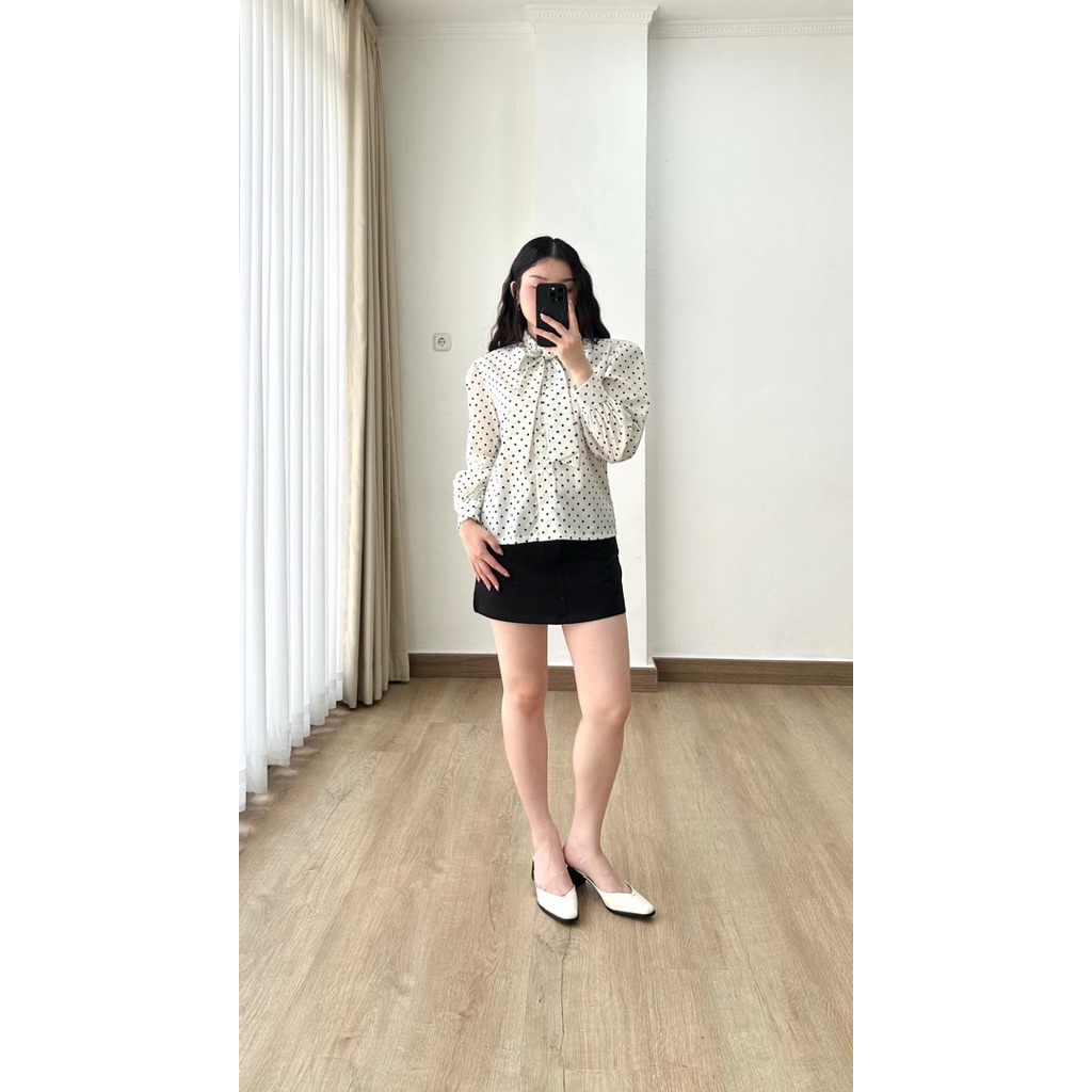 polkadot top | blouse polkadot | kemeja polkadot