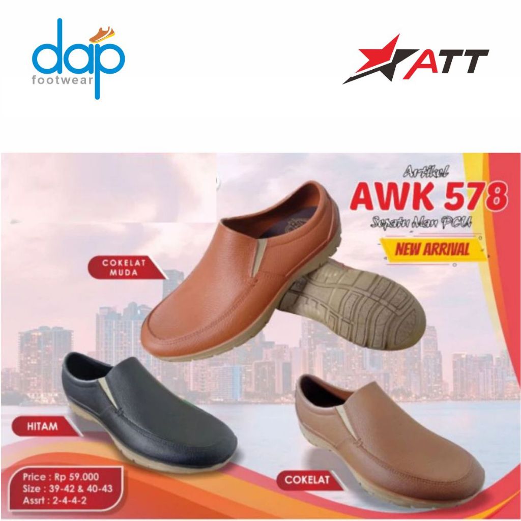 Sepatu Karet Slip On Pria ATT AWK 578