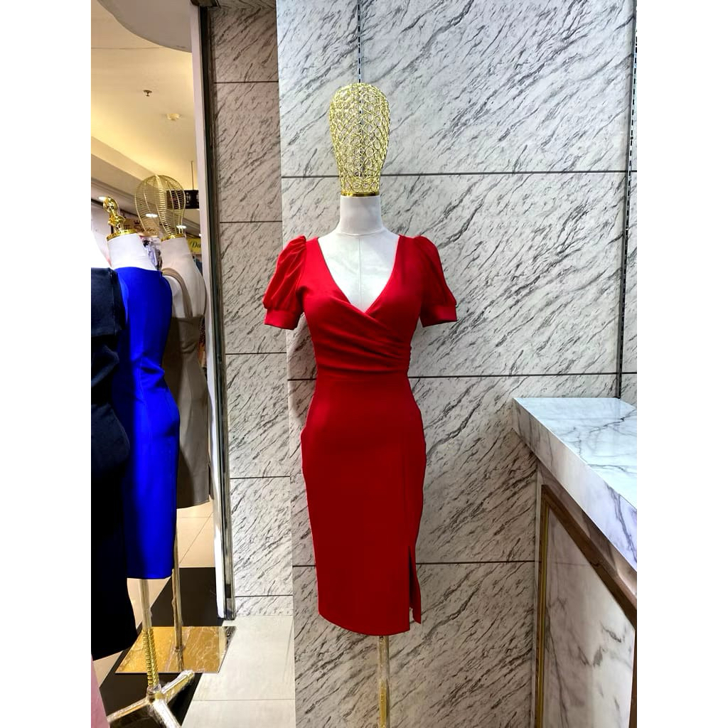 DRESS VB PREMIUM / DRESS VNECK VB BELAH SAMPING