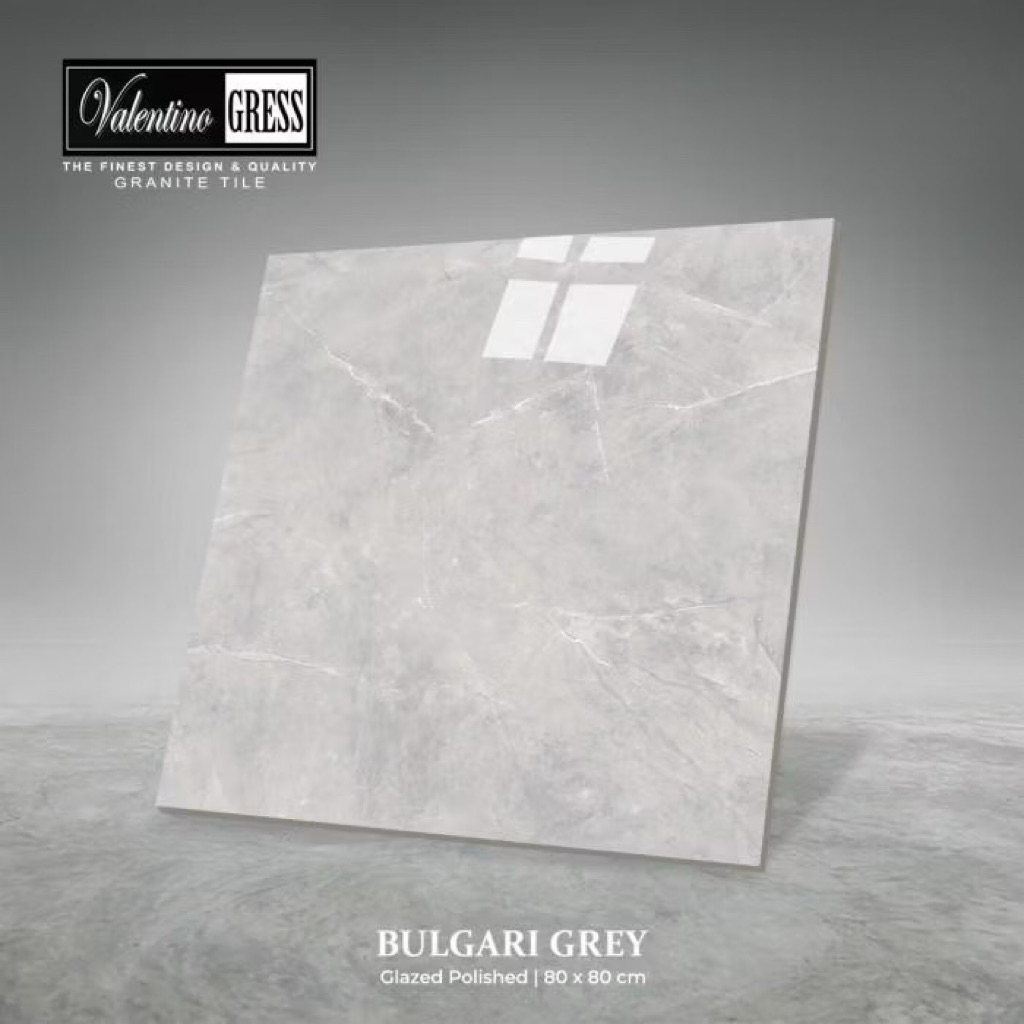 Granit 80x80 Valentino Gress Bulgari Grey | Glazed Polished