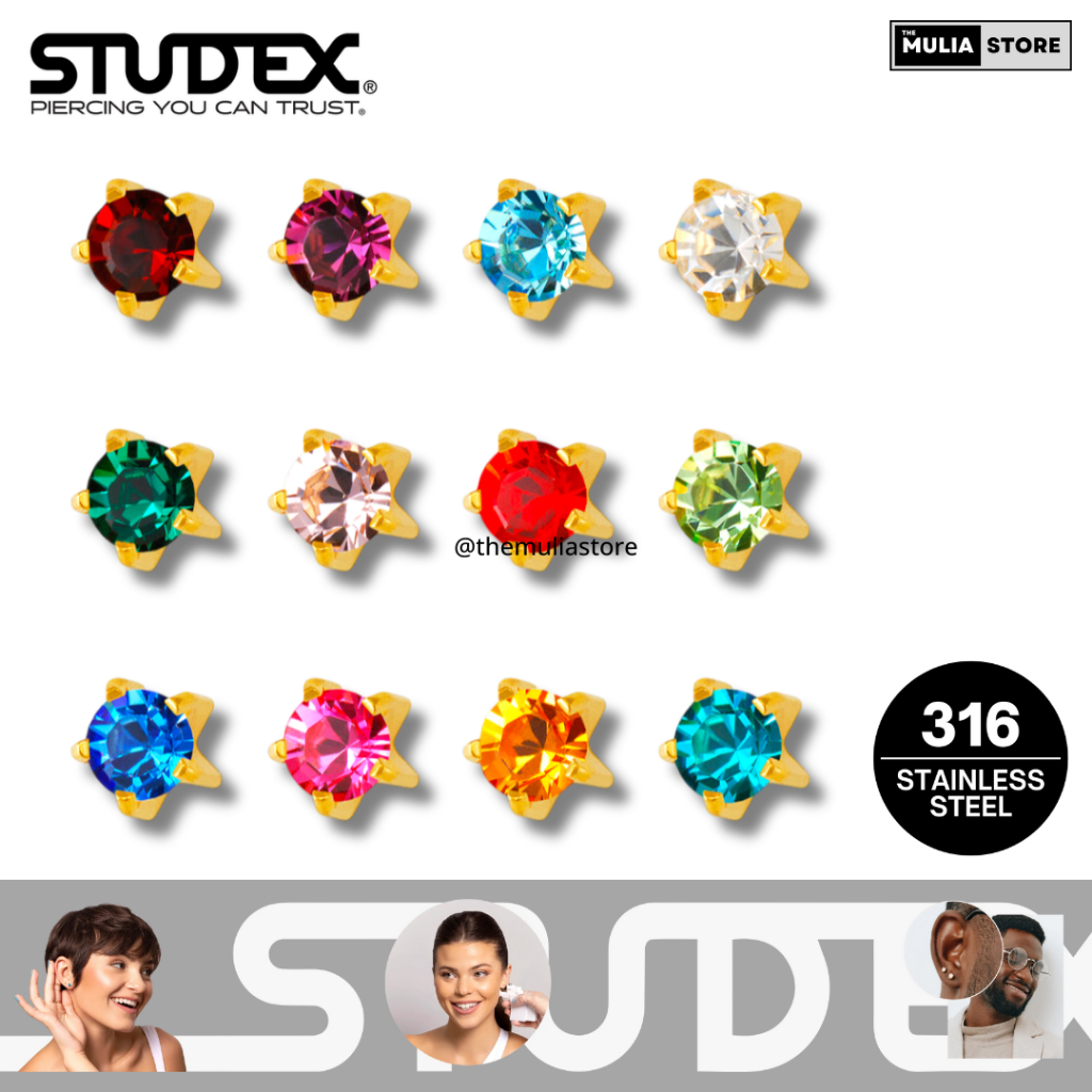 STUDEX Anting Tindik/Kerabu Tembak/Subang Tembak Anak-Anak/Remaja/Dewasa Studex Original Stainless S