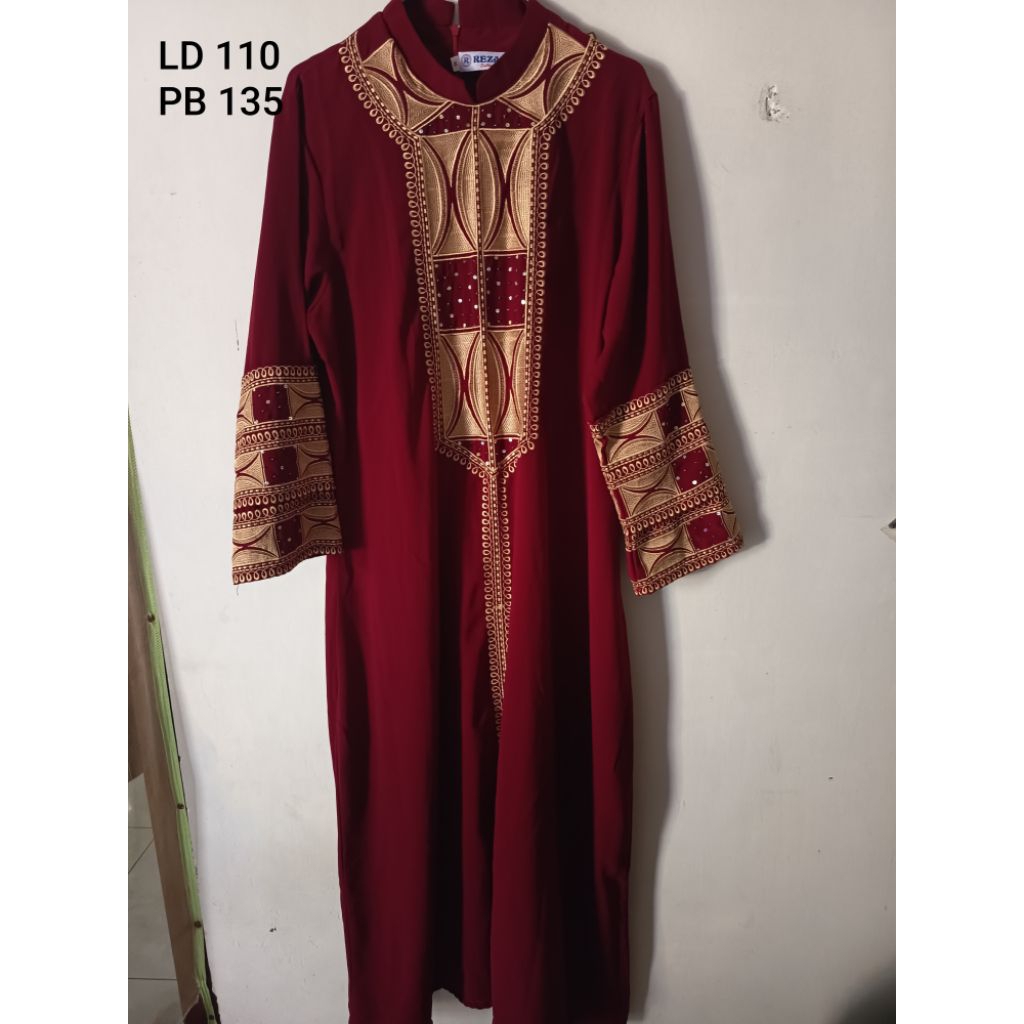 PL Abaya merah maroon