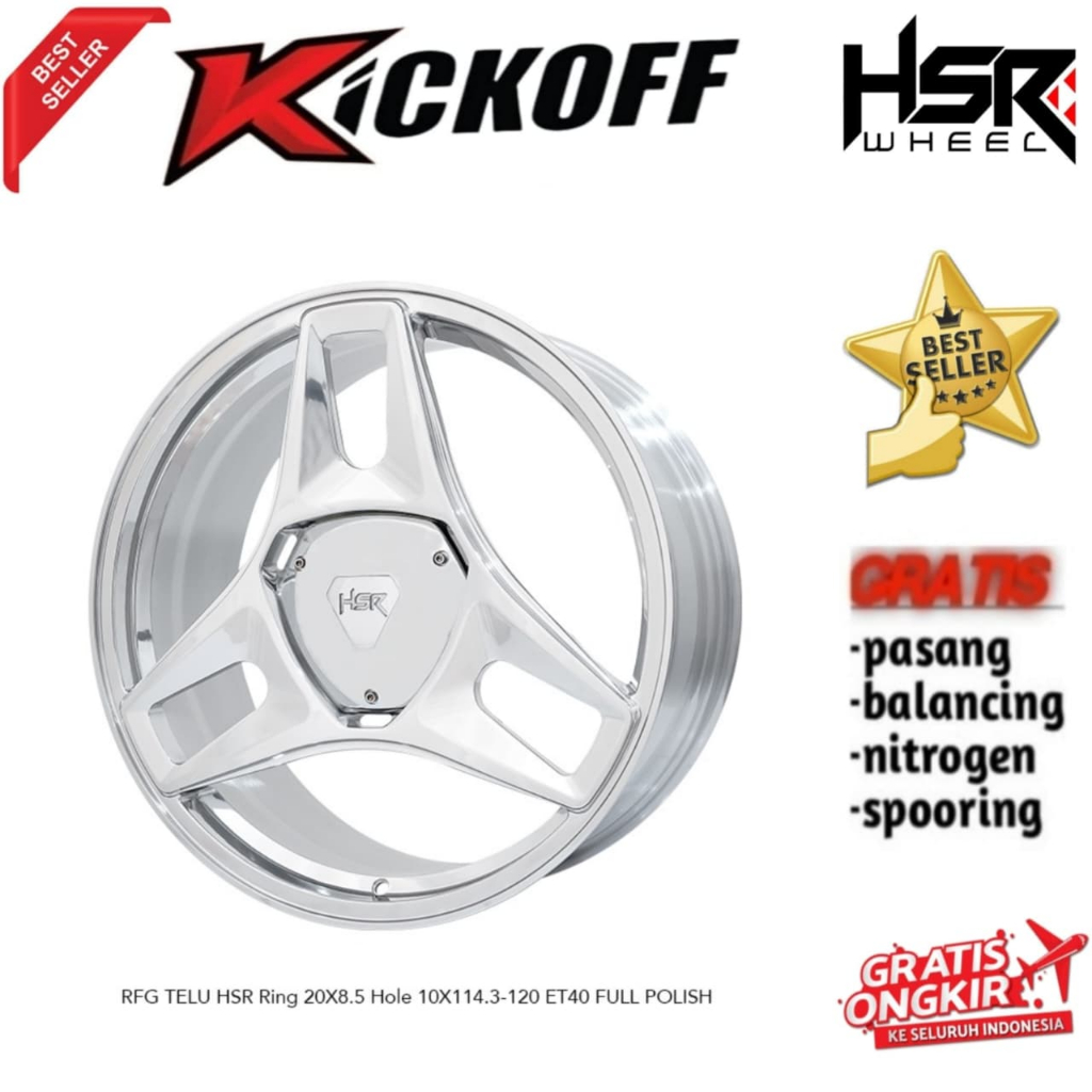 Velg Chrom Polis Hsr Telu Ring 20 rfg Bisa Buat Bmw Hrv Crv Dll HSR FORGED