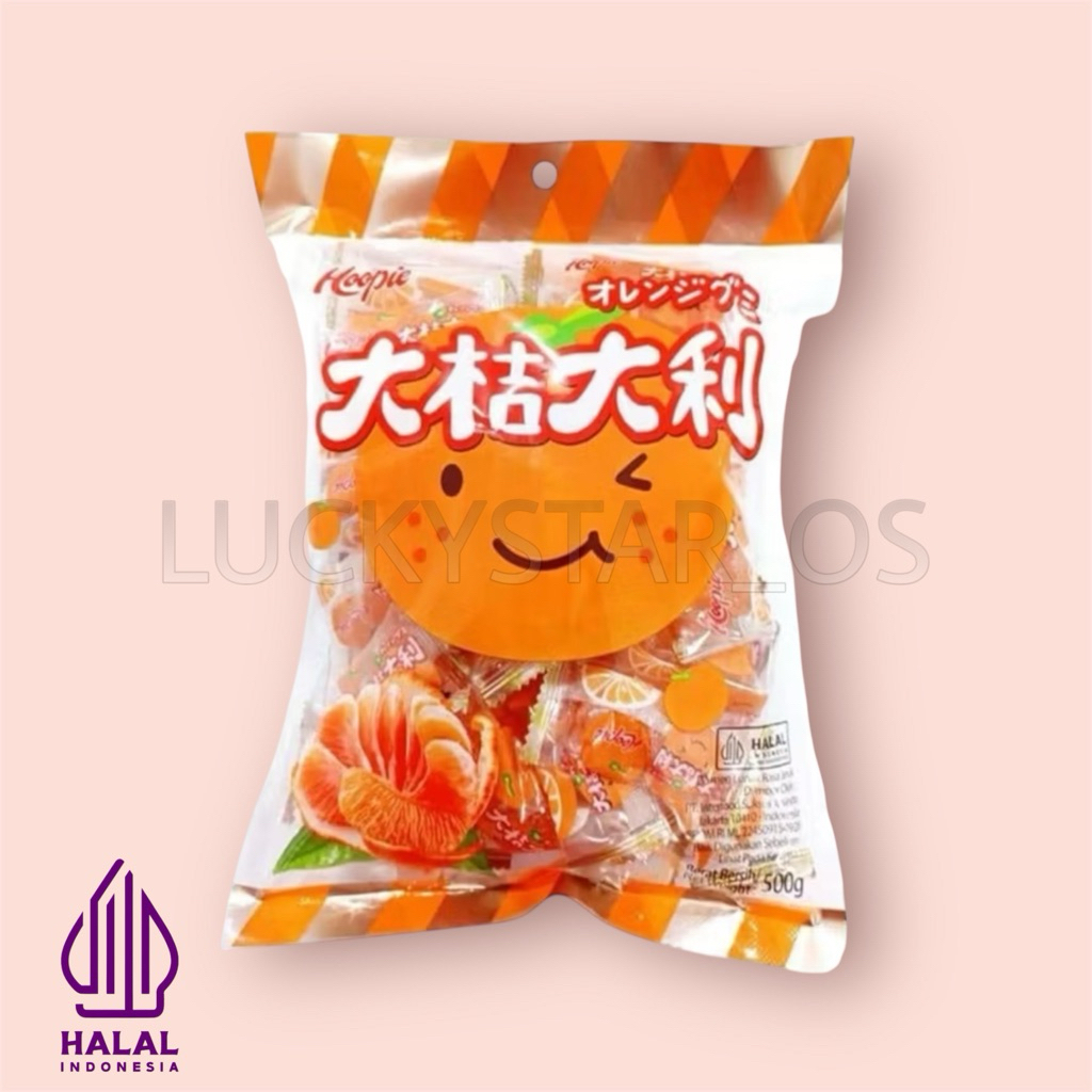 

HOOPIE PERMEN JELLY JERUK MANDARIN ORANGE CANDY 500GR