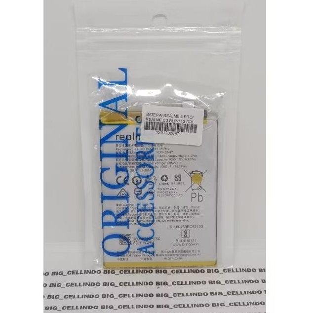 REALME 3 PRO BLP713 BATRE BATRAI BATERE BATERAI REALME 3 PRO BLP713 BLP-713 ORIGINAL