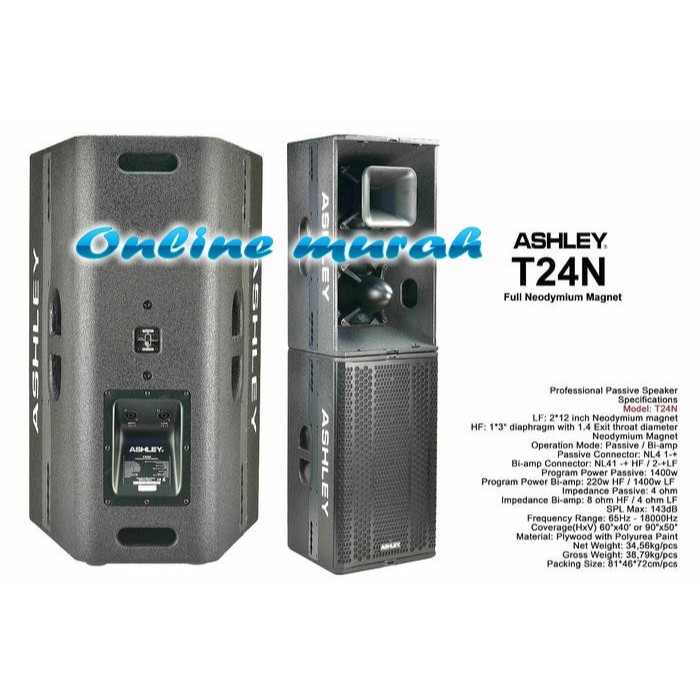 speaker pasif ashley t24n 12'' 1bh ASHLEY T24N ORIGINAL