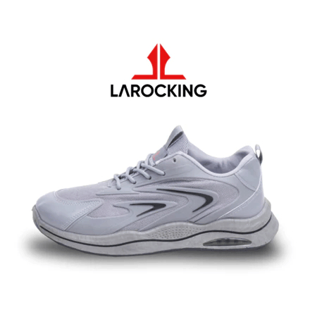 Sepatu Sneakers Larocking Stone - Abu | Sepatu Olahraga Running Gym Pria Wanita