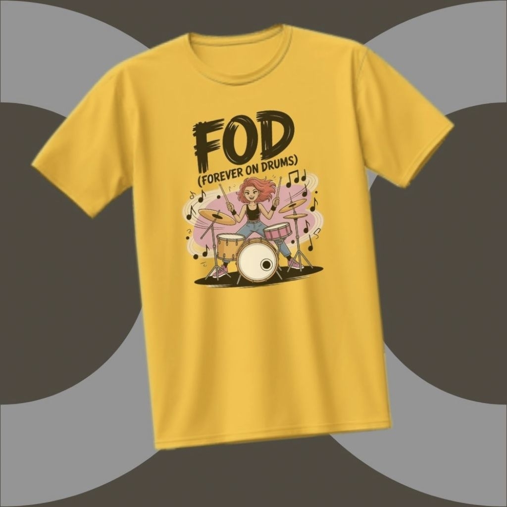 KAOS DRUM ORIGINAL FOD Clothing XZ 011 || Kaos Drummer || Baju Drum || Baju Drummer || Kaos Band || 
