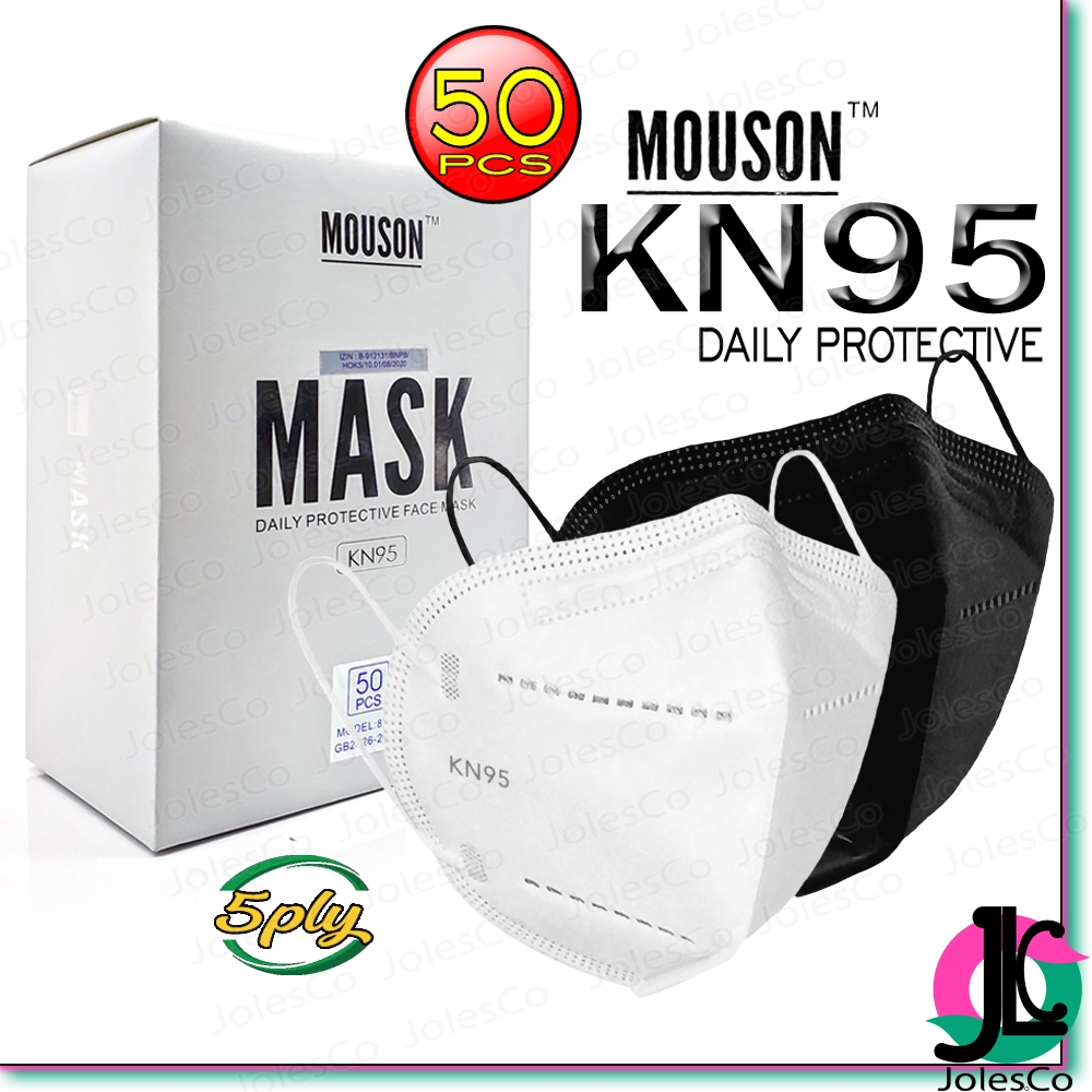 50 PCS MASKER KN95 MOUSON 5 PLY PREMIUM EMBOSS DISPOSABLE MASK 5 PLY