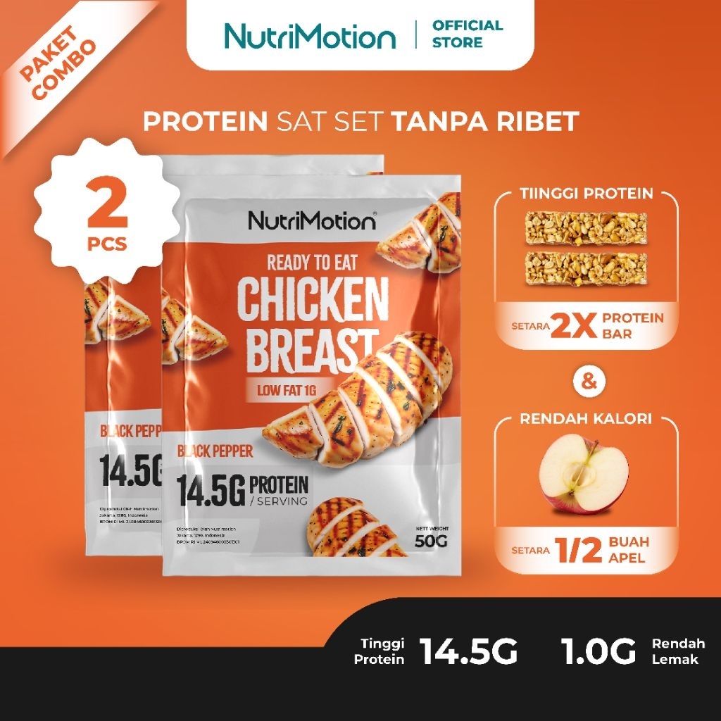 

Nutrimotion Chicken Breast Ready To Eat - 2 pcs