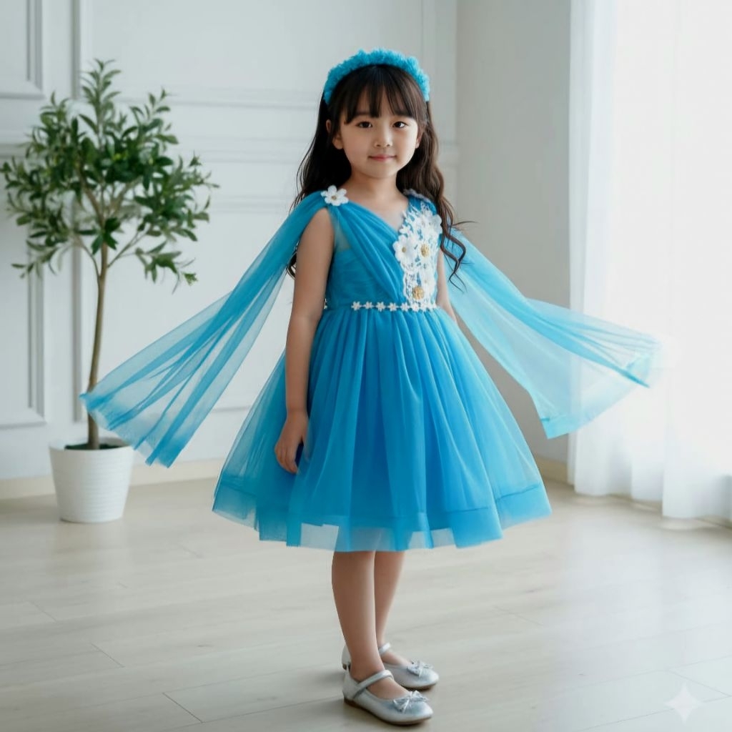 Dress tutu Reyzuka untuk Fashion show anak / Baju pesta ulang tahun anak by Aqilla Rok tutu istana r