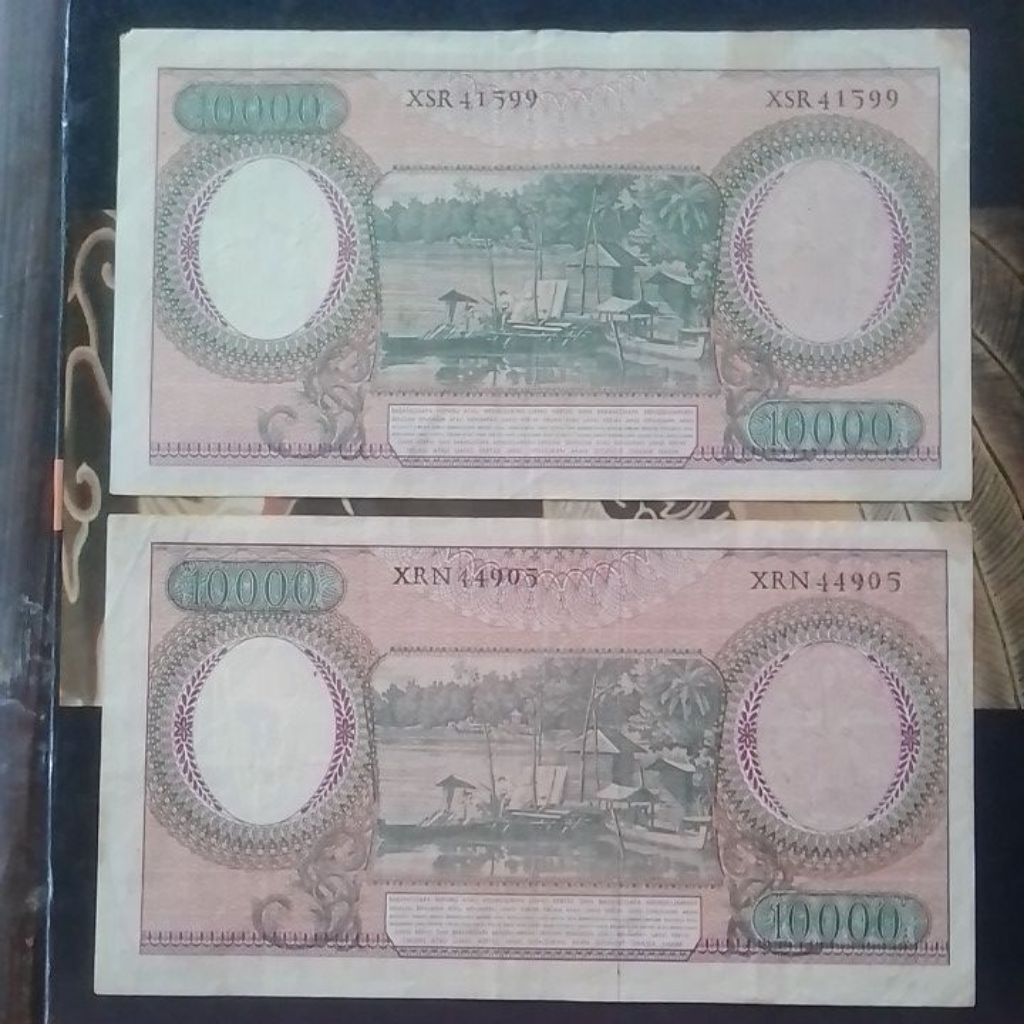 UANG KUNO 10.000 RUPIAH PEKERJA HIJAU SERI X TAHUN 1964