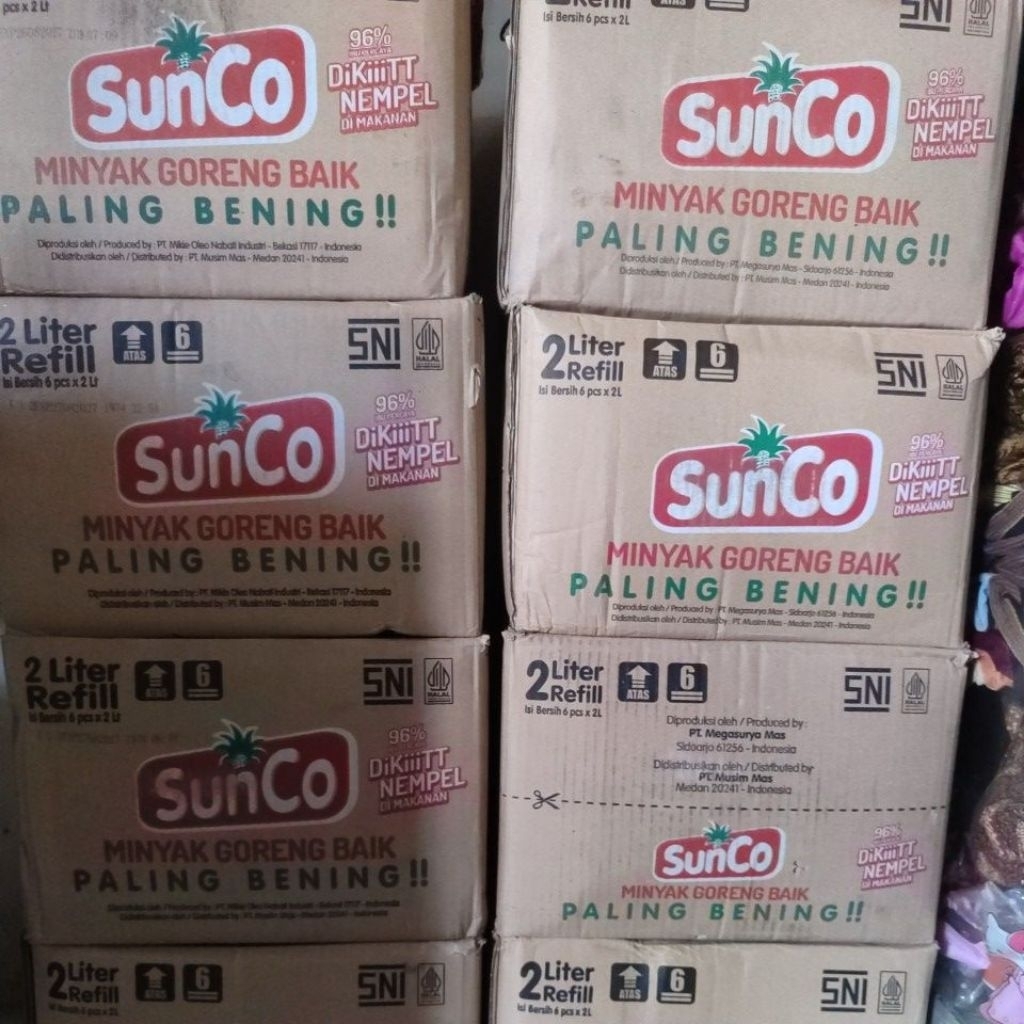 

minyak goreng sunco 2 liter 1 dus /karton