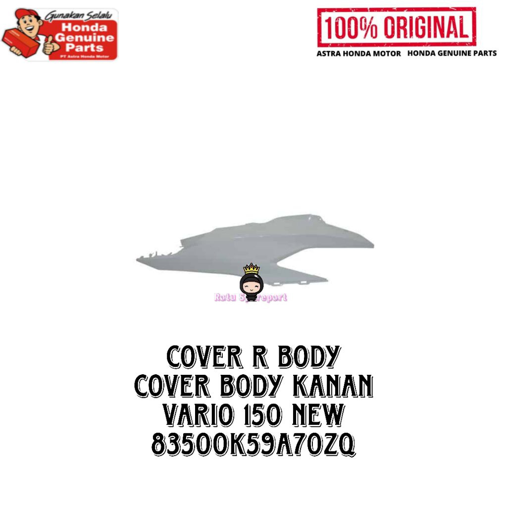Cover R Body (Cover Body Kanan) Vario 150 New Original - 83500K59A70ZQ - Cover R Body Vario 150 New 