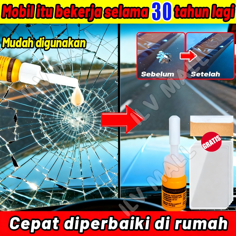 lem kaca retak lem kaca mobil retak tanpa bekas penghilang baret kaca mobil depan 2Ml  repair kaca m