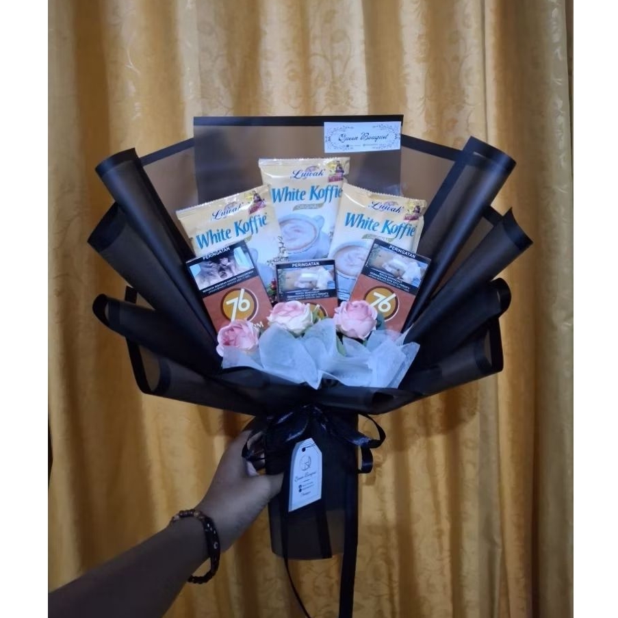 

Buket kopi / Buket wisuda / Buket R*oko* + kopi