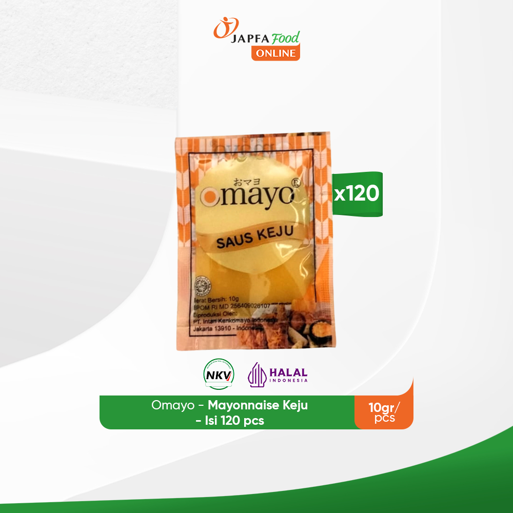 

Paket Omayo Mayonaise Keju 10gr - Isi 120 pcs [12 x 10 sachet]