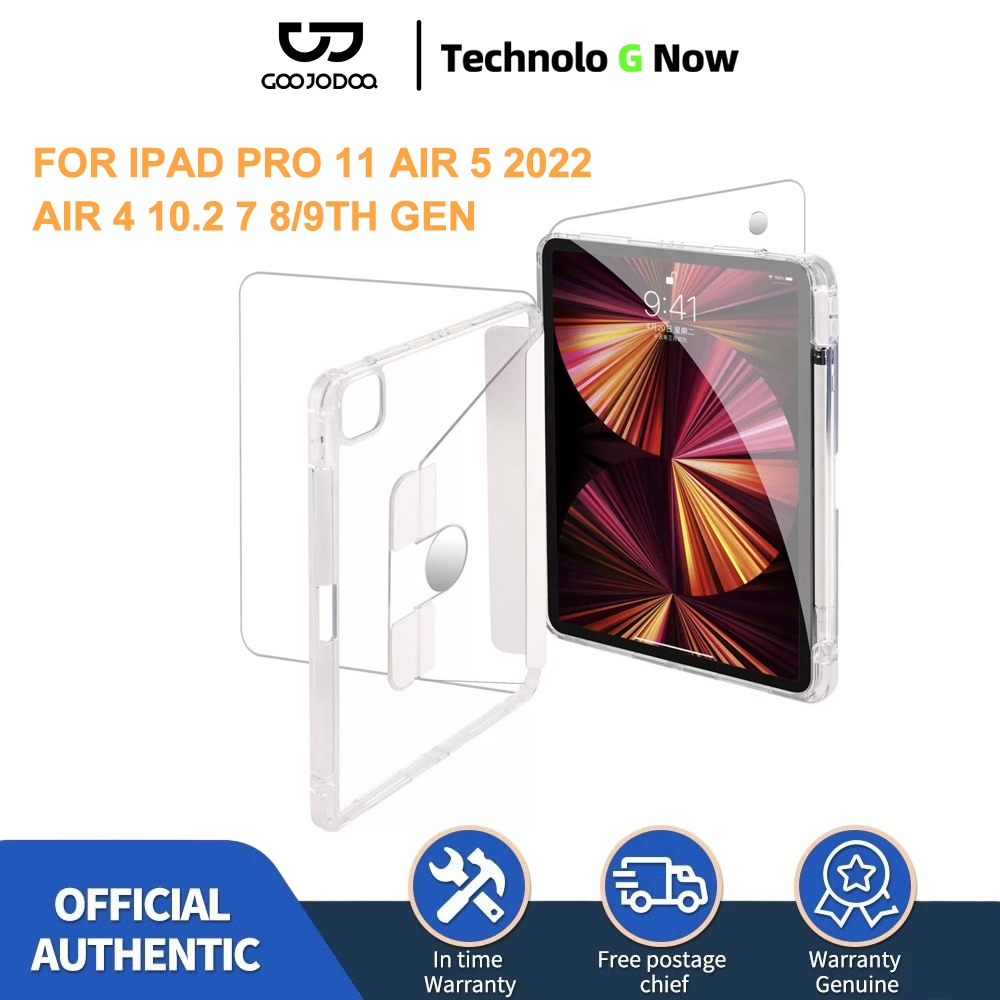 Goojodoq Acrylic fully transparent Casing iPad For iPad Air 4 Air 5 Case for iPad Pro 11 12.9 Cover 