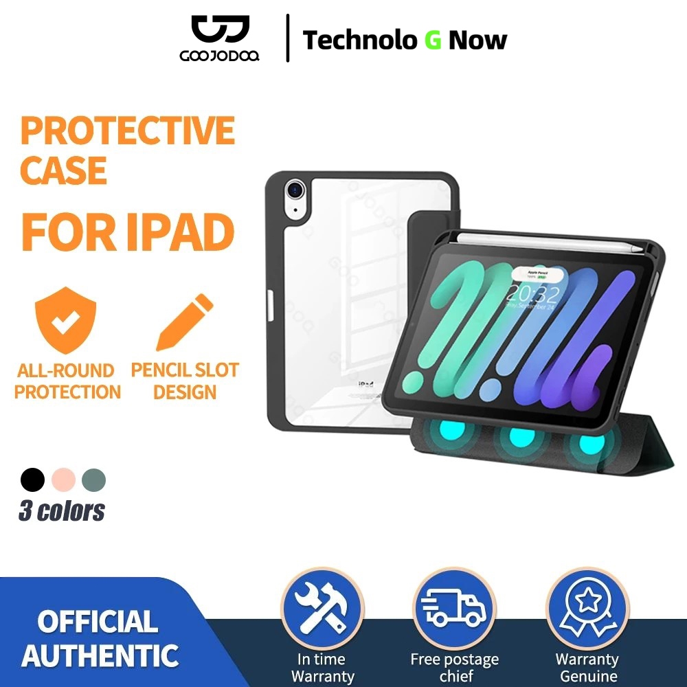 Goojodoq Detachable Acrylic Case For iPad mini6 iPad Gen9 Gen8 Gen7 10.2 11 inch 2020 2021 2018 Ipad