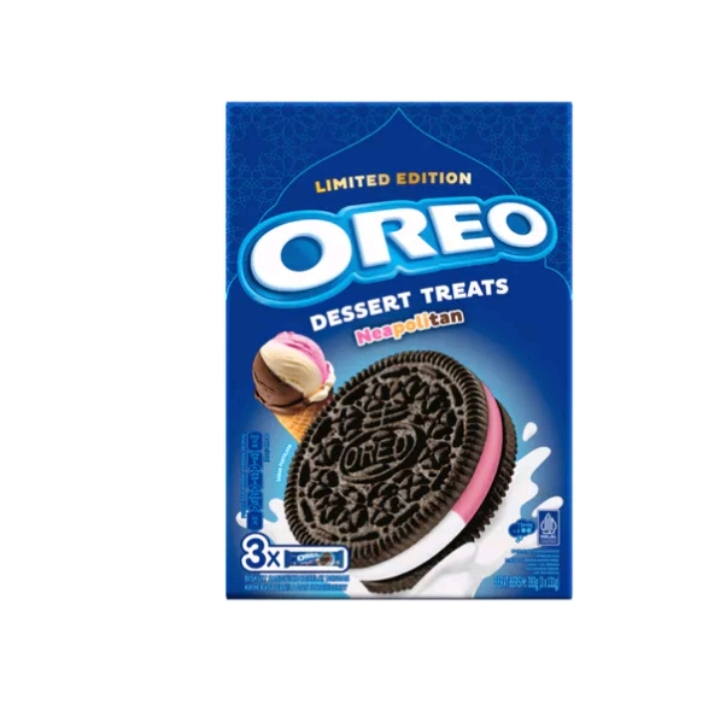 

Oreo Dessert Treats Neapolitan (3 x131 g) -[Special Edition] Biskuit Cream Vanulla & strawt