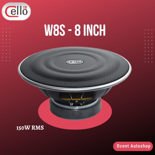 Subwoofer Slim Mobil - Subwoofer W8S Cello - 8 Inch Slim Subwoofer Mobil - Plug N Play - 100% Origin