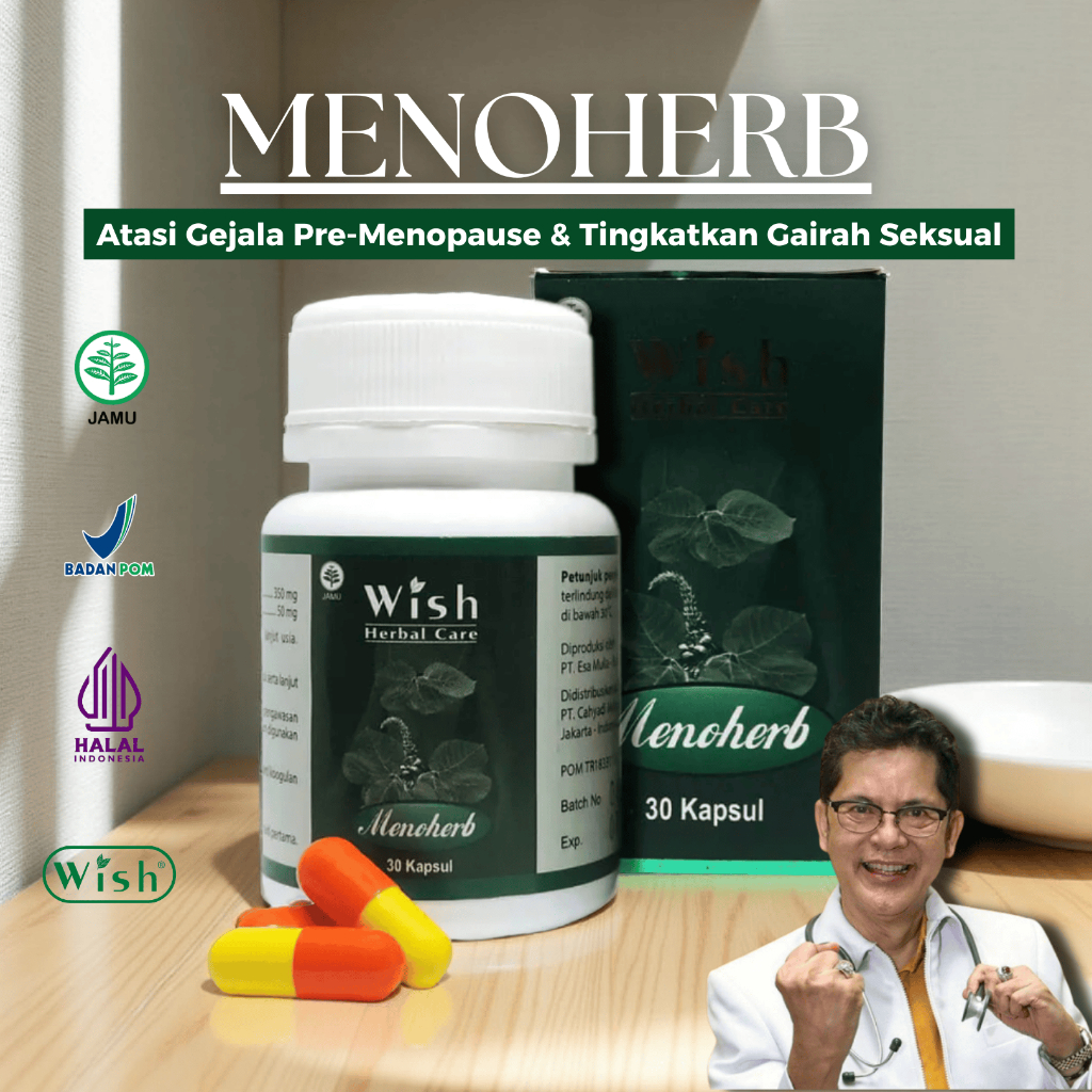 Wish Menoherb - Menopause - Original - Dr. Boyke / Menoherb / Obat Atasi Menopause / Gejala Menopaus