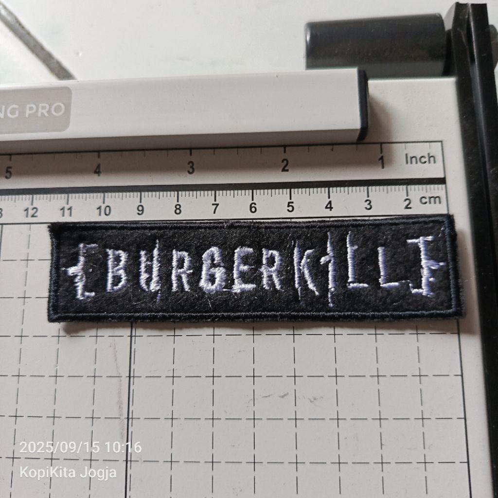 Emblem patch bordir burgerkill