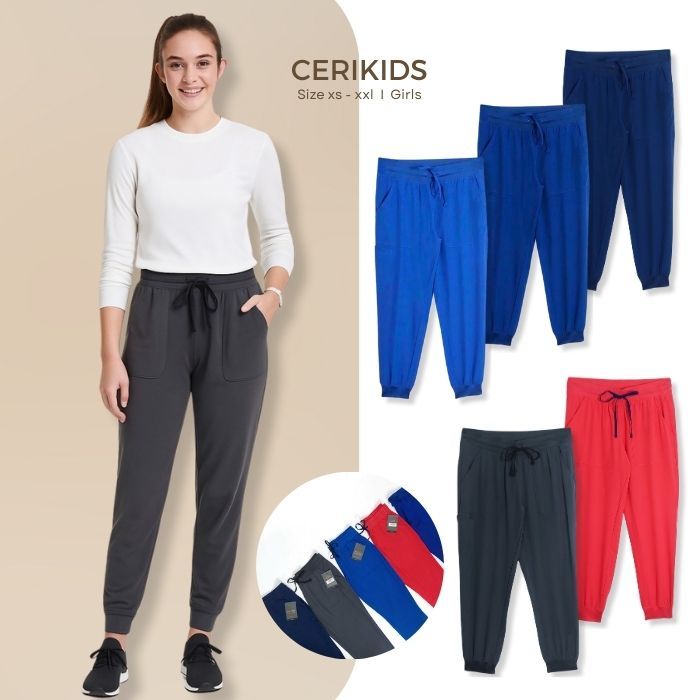 JOGGER PETITE SCRUB PANTS /  CELANA TRAINING OLAHRAGA WANITA /  JOGGER ORIGINAL BRANDED PREMIUM