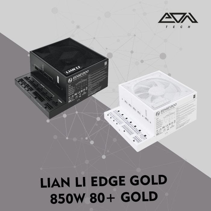 LIAN LI EDGE GOLD 850W 80+ Gold Fully Modular ATX 3.1 PCIe 5.1 Power Supply PSU